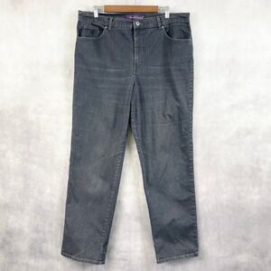 Gloria Vanderbilt Womens Amanda Jeans Size 18 Minimal Classic Casual Preppy Gray